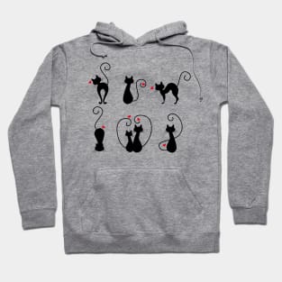 Love Cat Silhouettes Hoodie